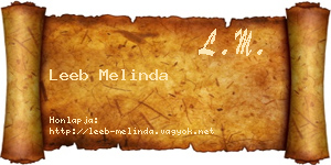 Leeb Melinda névjegykártya